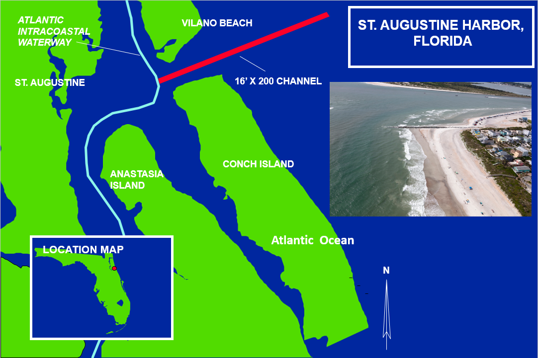 Map of St Augustine Harbor; click for full-sized map. Map of St Augustine Harbor; click for full-sized map.